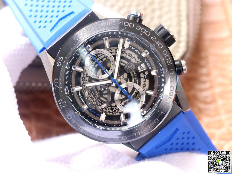 Replica TAG Heuer Carrera CAR2A1T.FT6052 1:1 Best Edition XF Factory Blue Rubber Strap