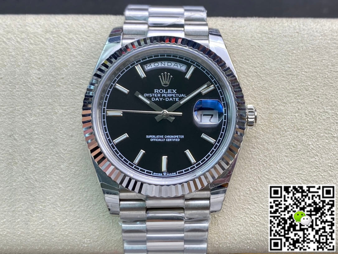 Replica R01ex Day Date M228236-0003 1:1 Best Edition EW Factory Black Dial