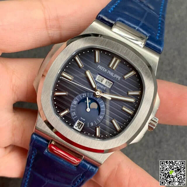 Replica Pat*k Phi1i*pe Nautilus 5726/1A-014 1:1 Best Edition GR Factory Blue Leather Strap