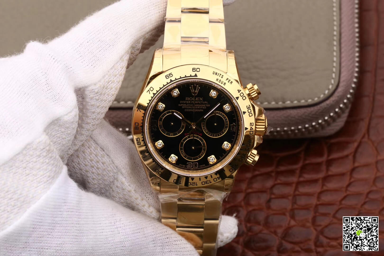 Replica R01ex Daytona Cosmograph M116508-0008 1:1 Best Edition JH Factory Yellow Gold D1am0nds Dial