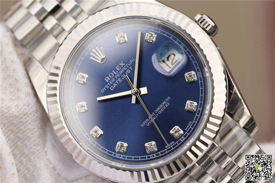 Replica R01ex Datejust M126334-0016 1:1 Best Edition EW Factory D1am0nd Blue Dial