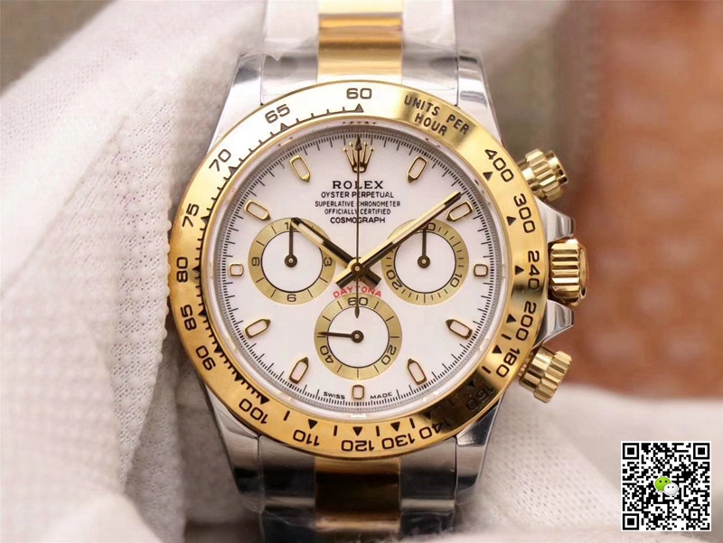 R01ex Daytona Replica Cosmograph M116503-0001 1:1 Best Edition Noob Factory White Dial Swiss ETA4130
