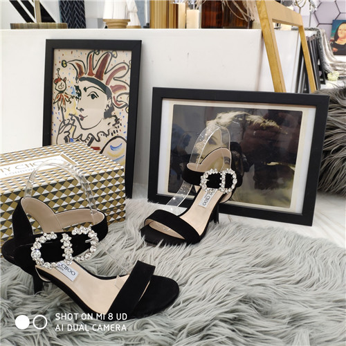 J1m*y Ch00 crystal high heel sandals