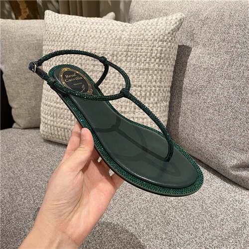 rene caovilla flat sandals