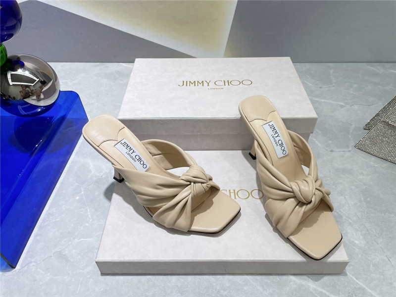 J1m*y Ch00 bow heels dupe square toe bow sandals