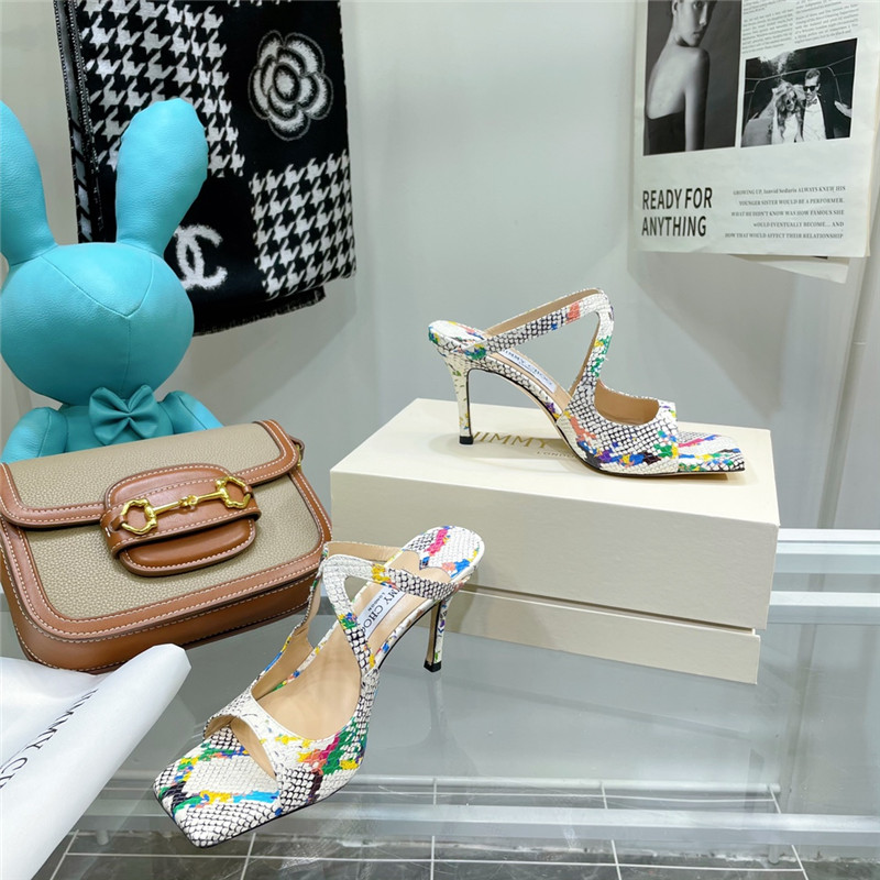 J1m*y Ch00 heeled satin sandals