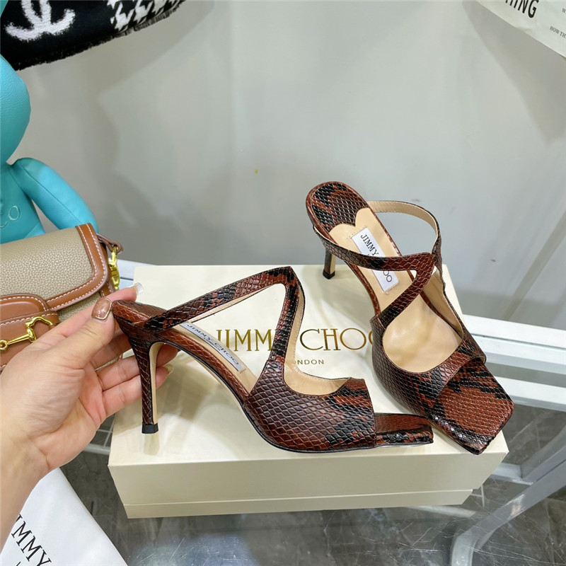 J1m*y Ch00 heeled satin sandals
