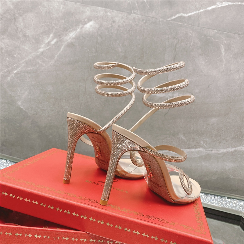 Rene Caovilla Heels Dupe snake crystal high heel sandals