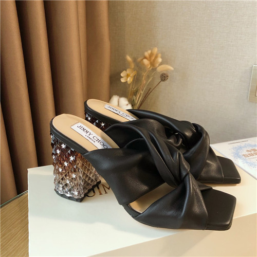 J1m*y Ch00 block heels slippers