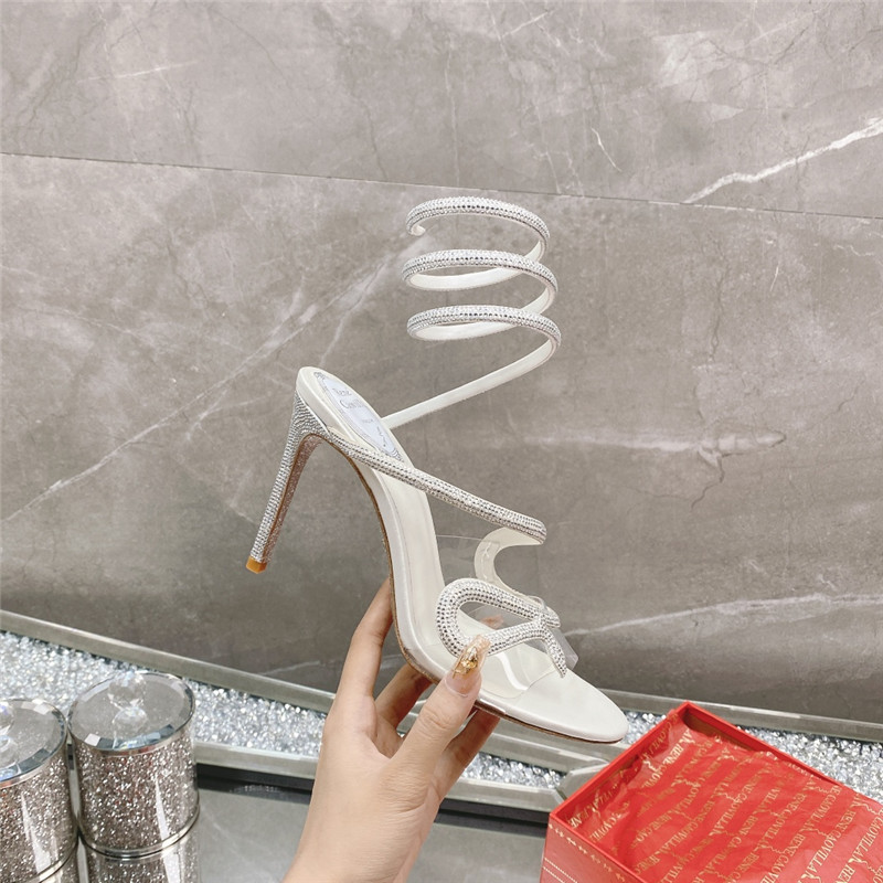 Rene Caovilla Heels Dupe snake crystal high heel sandals