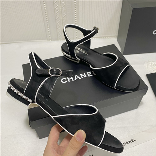 Ch**el flat sandals womens