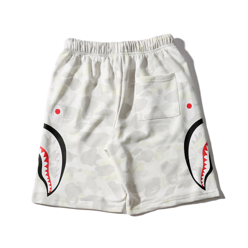 BAPE APE Shorts Shark Camo Black White Pants HDCP8610