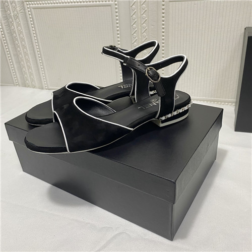 Ch**el flat sandals womens
