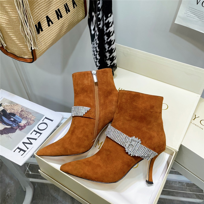 J1m*y Ch00 high heel short boots