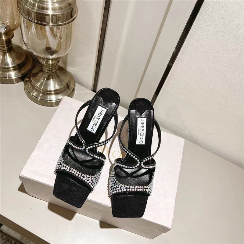 J1m*y Ch00 hot D1am0nd series high-heeled sandals