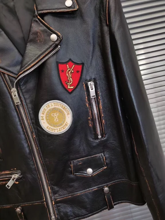 Sa1nt Lau*nt Replica Real Leather Jacket