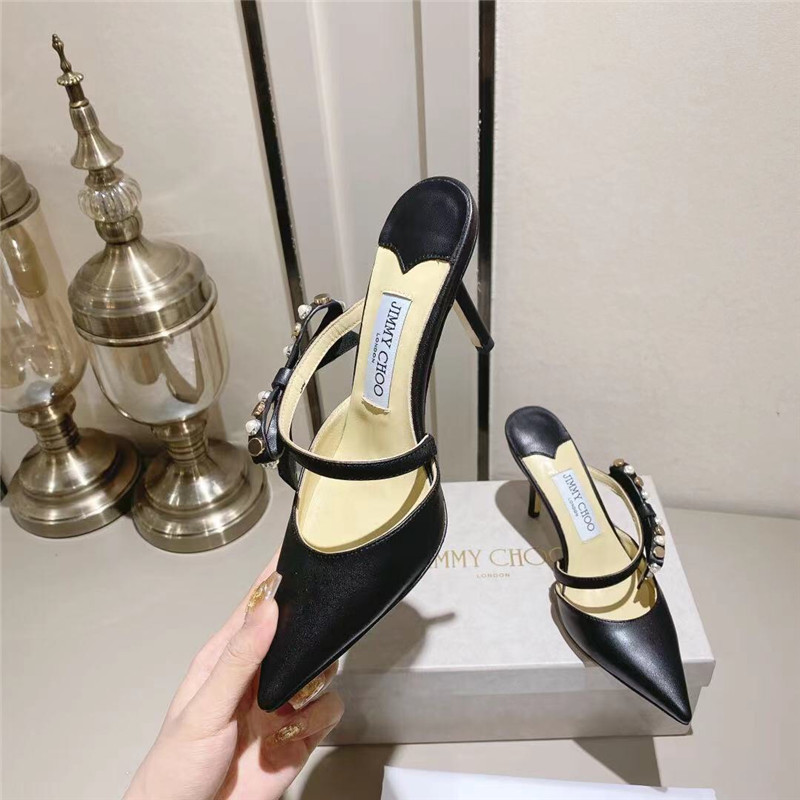 J1m*y Ch00 bow heels dupe Bow High Heel Sandals Slippers