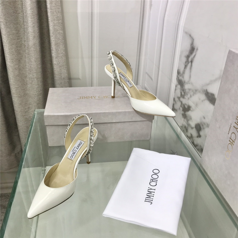 J1m*y Ch00 Pearl Heels Dupe rhinestone heeled sandals