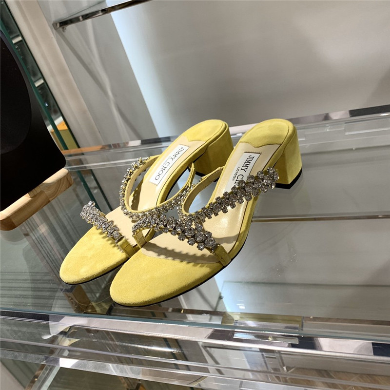 J1m*y Ch00 Pearl Heels Dupe Rhinestone Low Heel Sandals