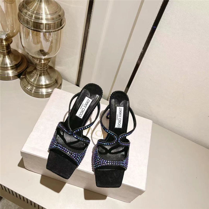 J1m*y Ch00 hot D1am0nd series high-heeled sandals