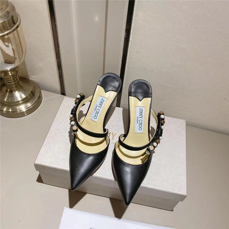 J1m*y Ch00 bow heels dupe Bow High Heel Sandals Slippers