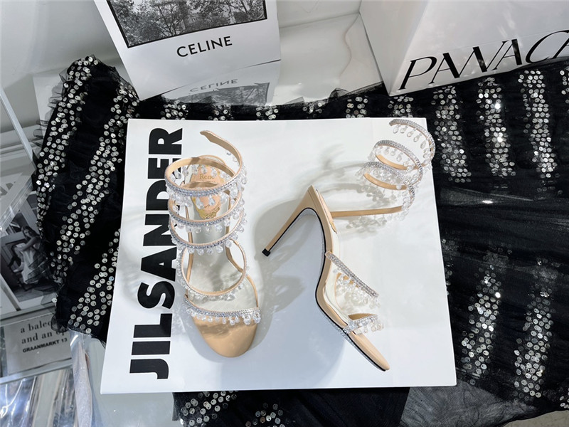 rene caovilla cleo chandelier satin sandals