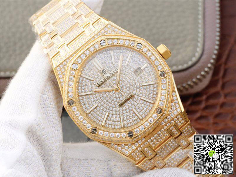 Replica Audemars P1g*et Royal Oak 15400.OR01 1:1 Best Edition Swiss ETA3120 White D1am0nd Dial