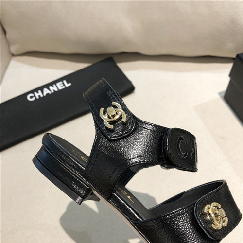 Ch**el flat sandals womens