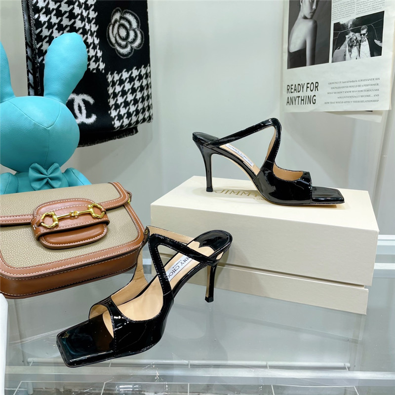 J1m*y Ch00 heeled satin sandals