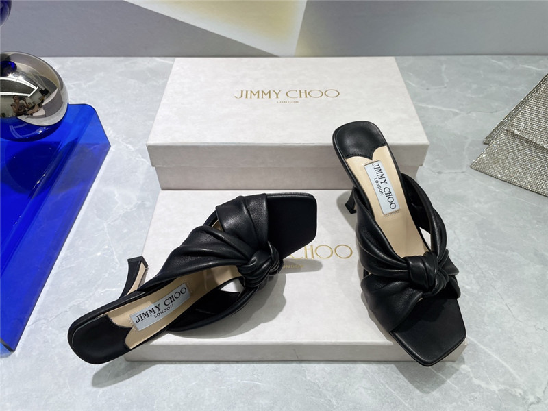 J1m*y Ch00 bow heels dupe square toe bow sandals
