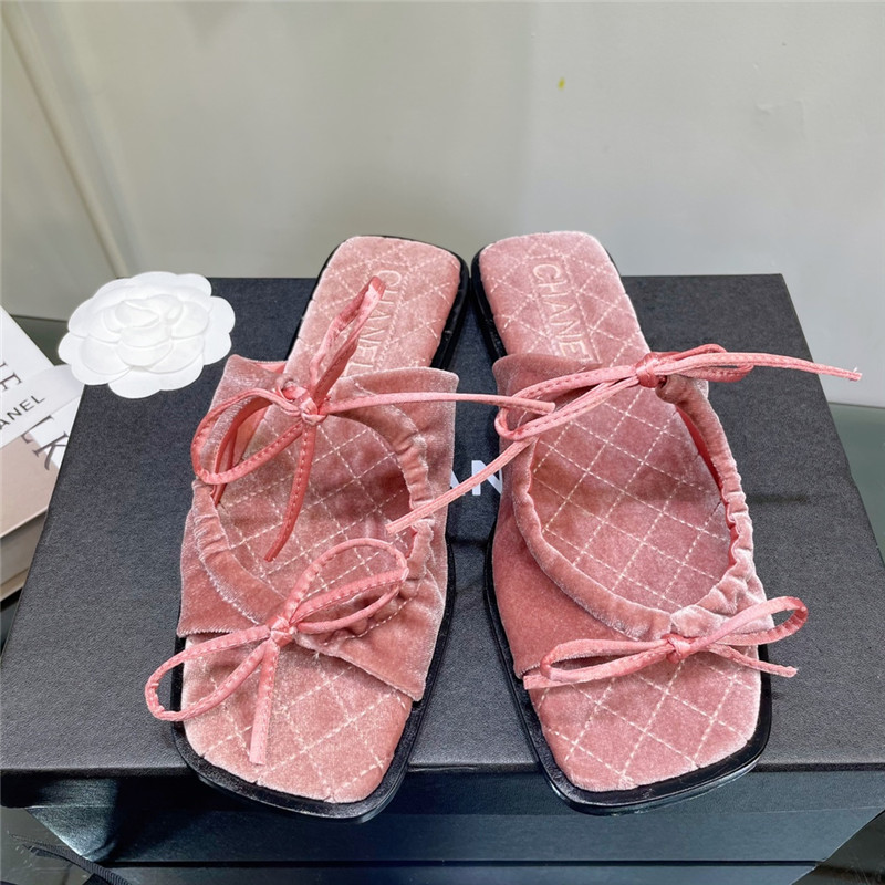 Ch**el Flat Dupes slippers