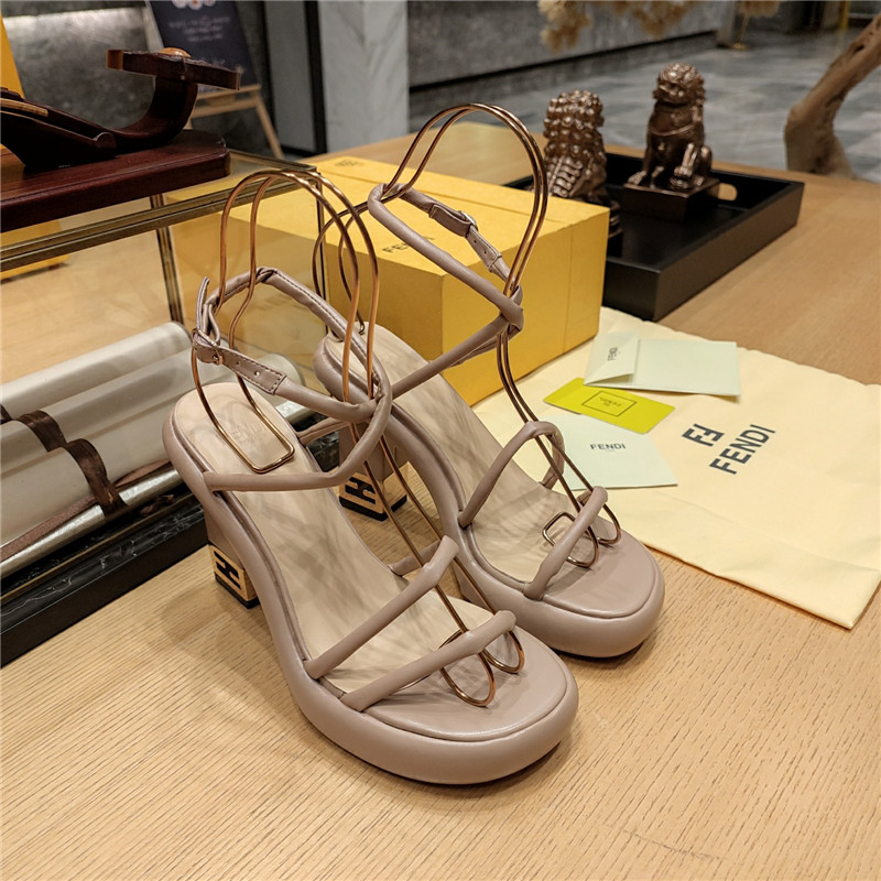 F**di color block haute couture sandals