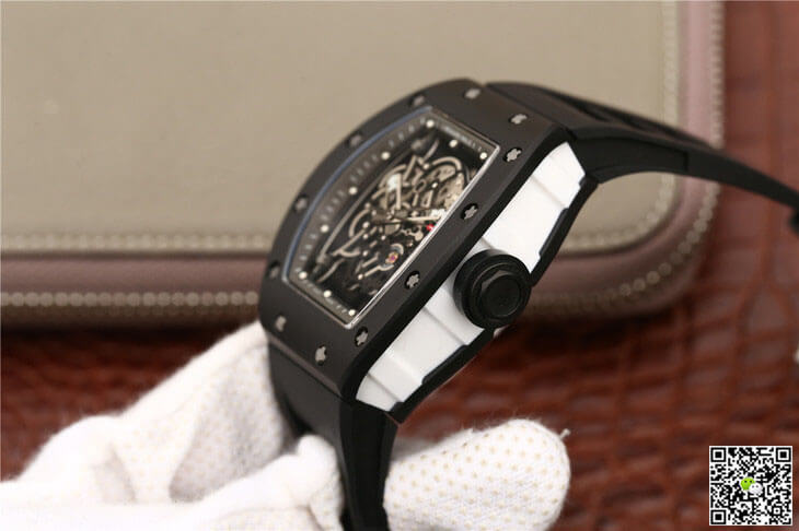 Replica Richard Mille RM055 1:1 Best Edition KV Factory Black Strap