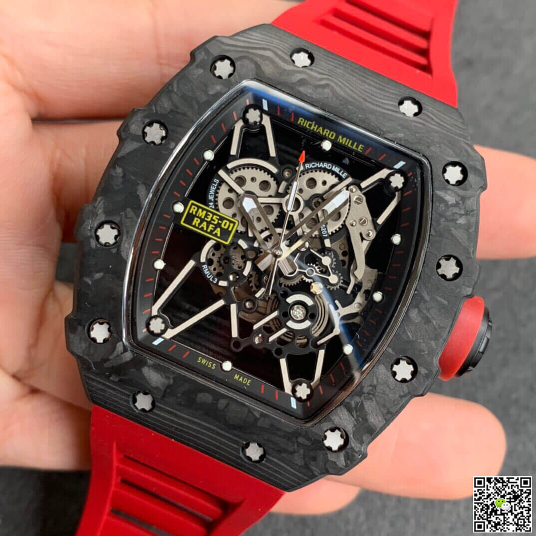 Replica Richard Mille RM35-01 1:1 Best Edition KV Factory Red Strap