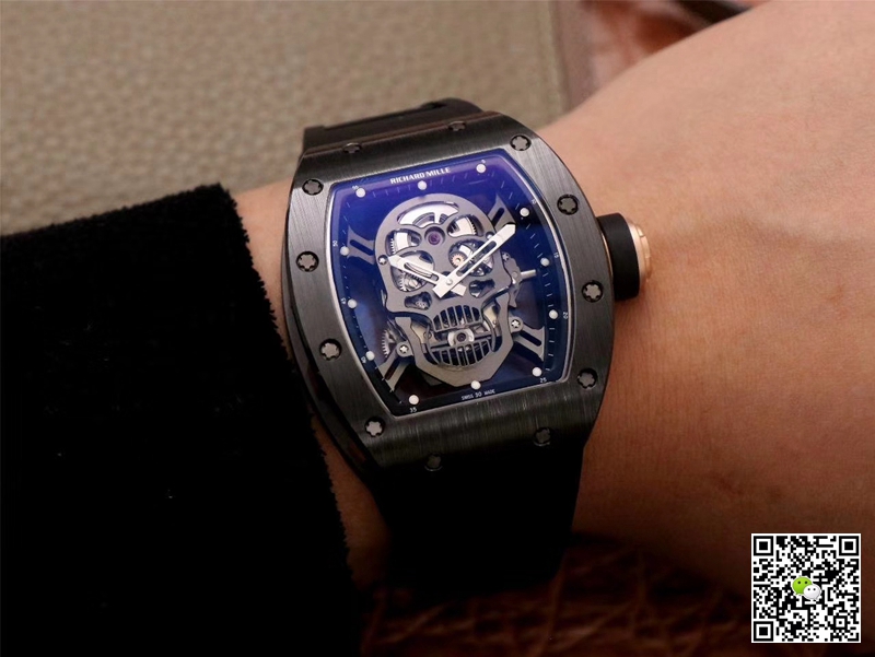 Replica Richard Mille RM052-01 1:1 Best Edition ZF Factory Black Ceramic Grey Skull Dial Swiss Movement