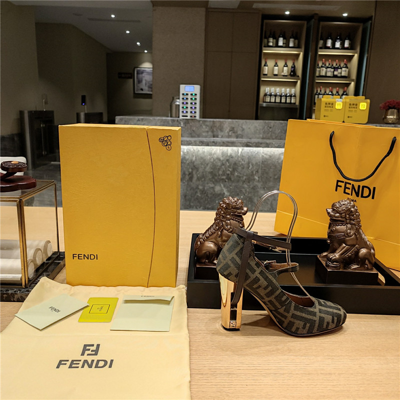 F**di electroplated high heel sandals