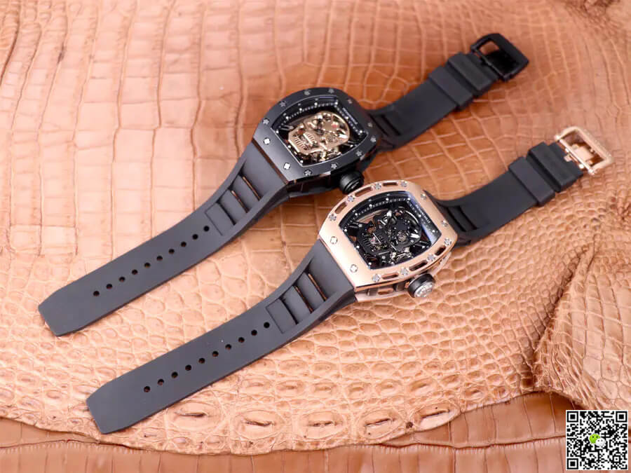 Replica Richard Mille RM52-01 Tourbillon 1:1 Best Edition JB Factory Rose Gold Case
