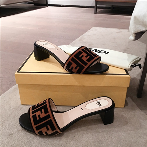 F**di thick heel sandals slippers