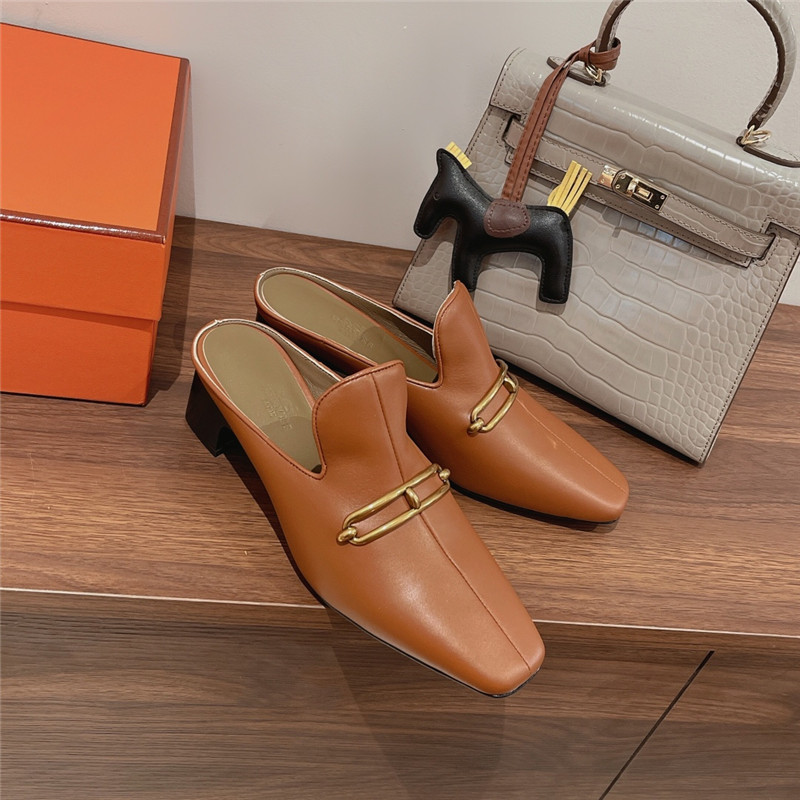 H**me5 muller chunky heel slippers