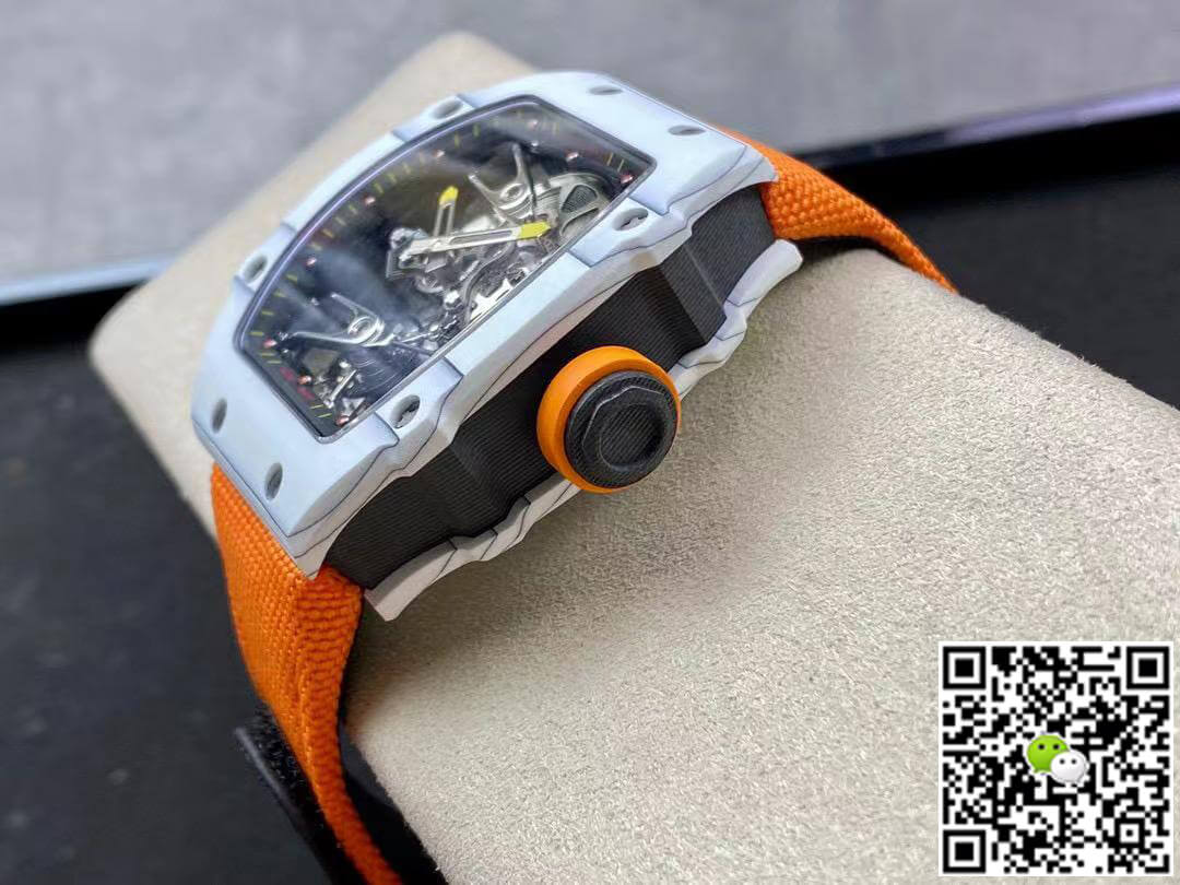 Replica Richard Mille RM27-02 1:1 Best Edition RM Factory Skeleton Tourbillon Orange Strap