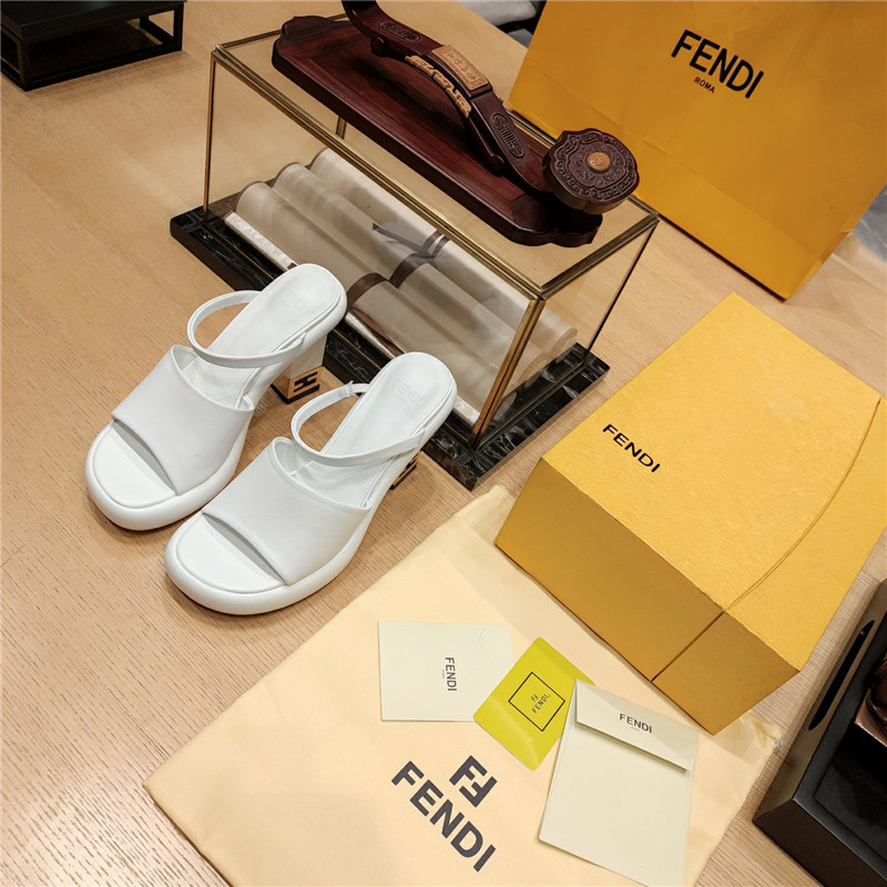 F**di block heel sandals