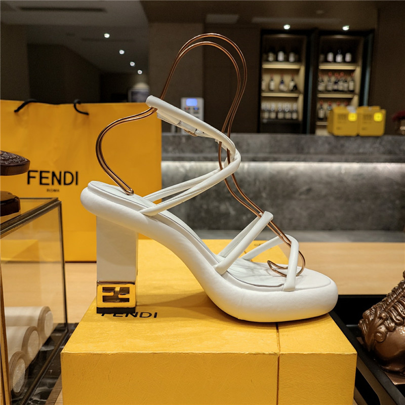 F**di color block haute couture sandals