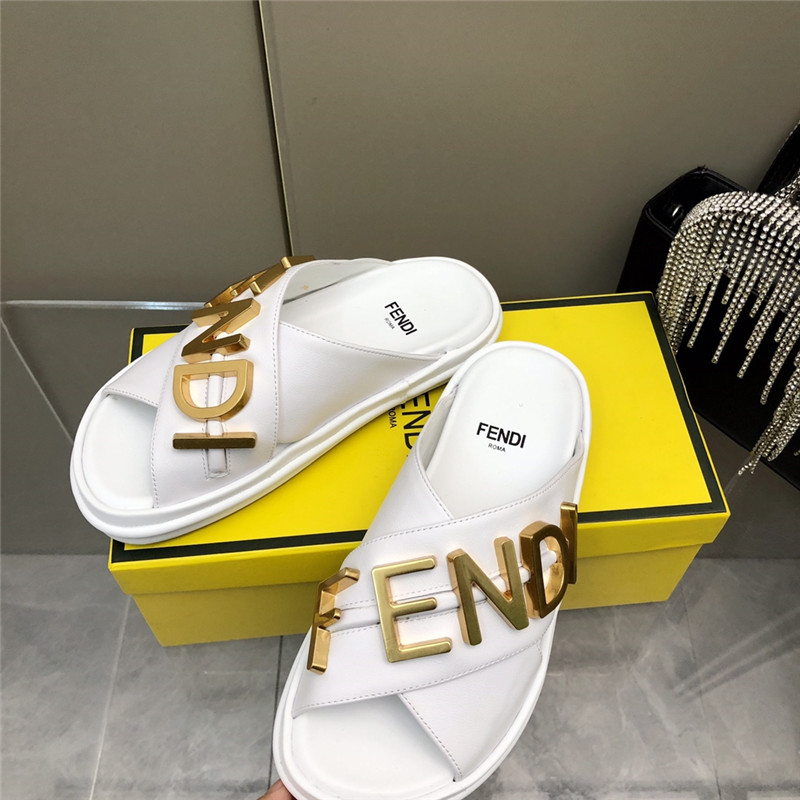 F**di cross flat sandals