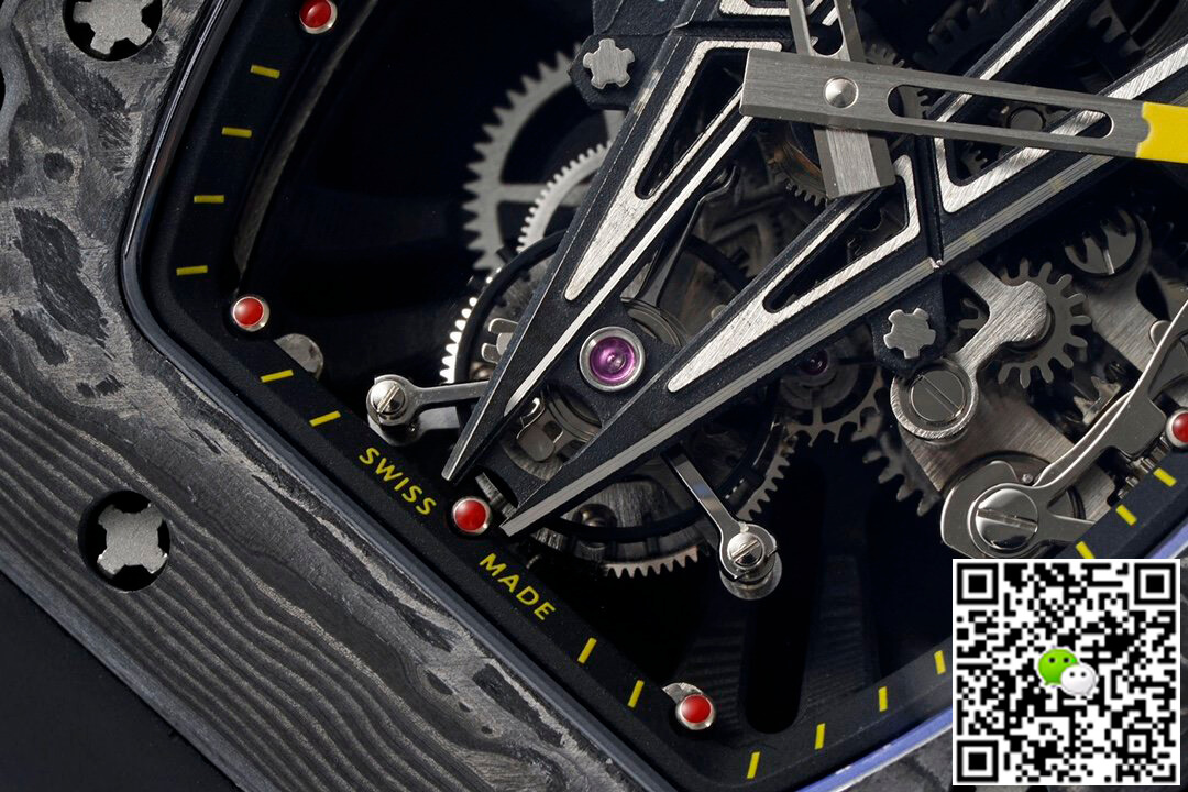 Replica Richard Mille RM27-03 Rafael Nadal Tourbillon 1:1 Best Edition RM Factory Black Rubber Strap