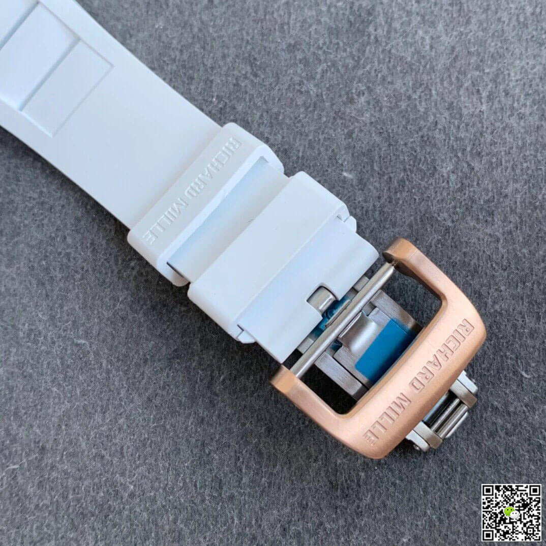Replica Richard Mille RM11 1:1 Best Edition KV Factory Rose Gold White Strap