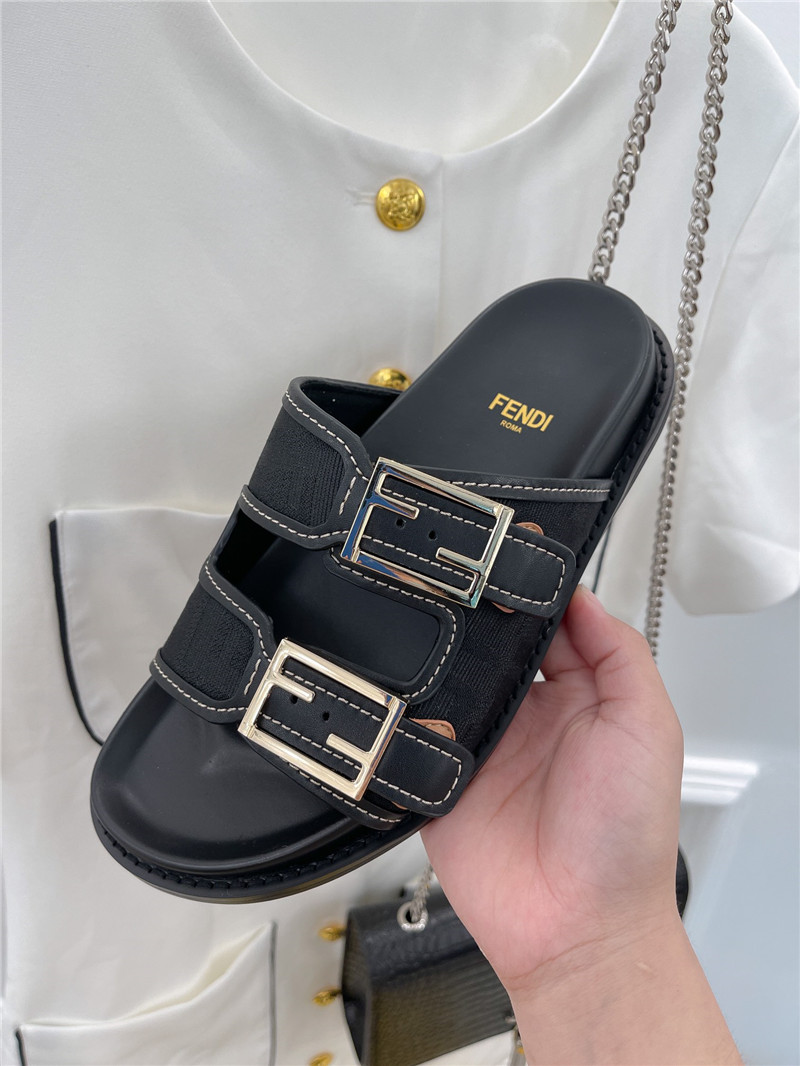 F**di ff logo plaque sandals