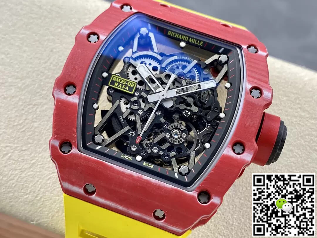Richard Mille Replica RM35-02 1:1 Best Edition T+ Factory Red Carbon Fiber NTPT Case