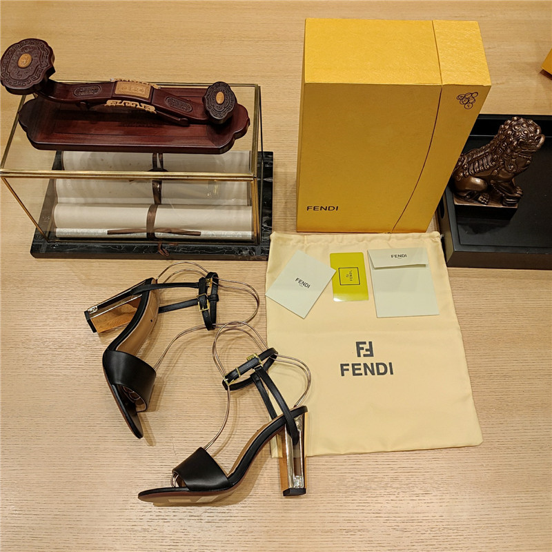 F**di electroplated high heel sandals
