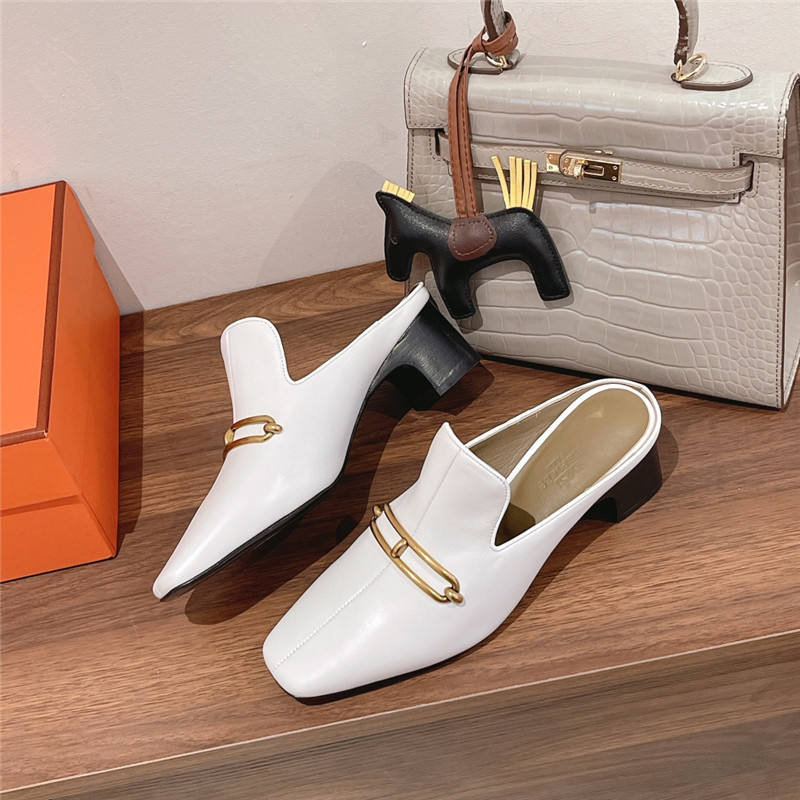 H**me5 muller chunky heel slippers