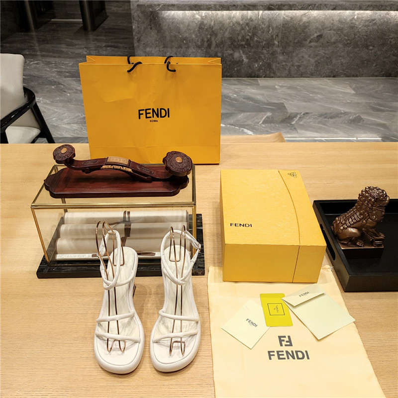 F**di color block haute couture sandals